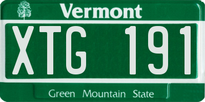 VT license plate XTG191