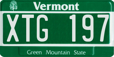 VT license plate XTG197