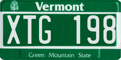 VT license plate XTG198