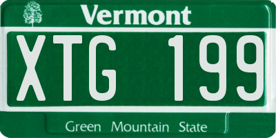 VT license plate XTG199
