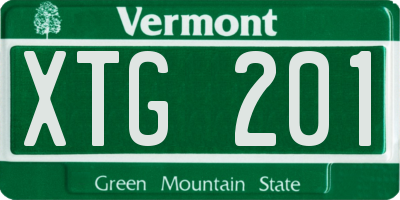 VT license plate XTG201