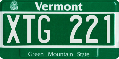 VT license plate XTG221