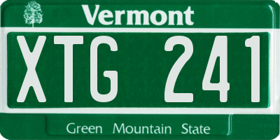 VT license plate XTG241