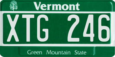 VT license plate XTG246