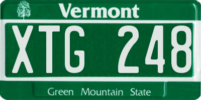VT license plate XTG248