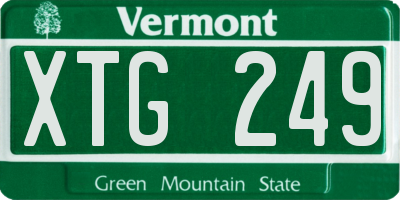 VT license plate XTG249