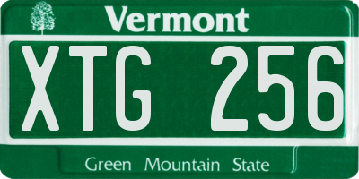 VT license plate XTG256