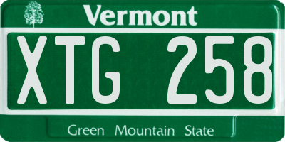 VT license plate XTG258