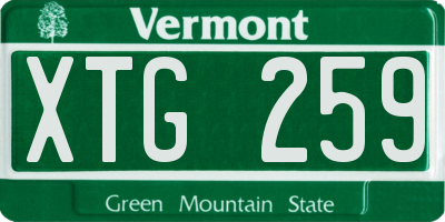 VT license plate XTG259