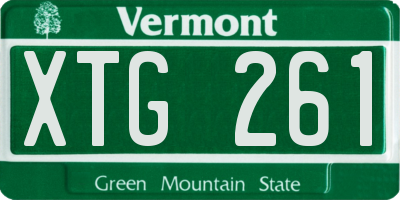 VT license plate XTG261