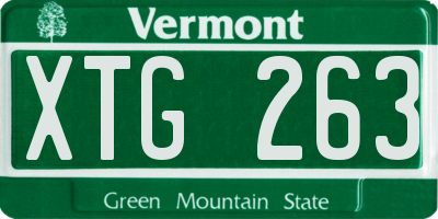 VT license plate XTG263