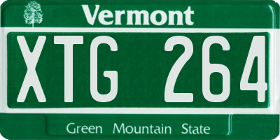VT license plate XTG264