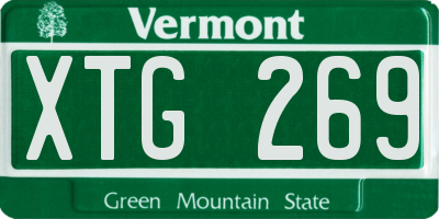 VT license plate XTG269