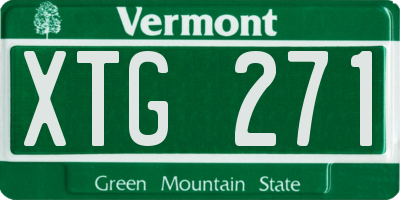VT license plate XTG271
