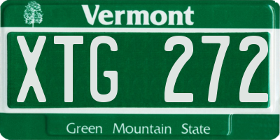 VT license plate XTG272