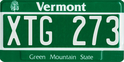 VT license plate XTG273