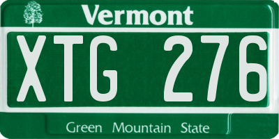 VT license plate XTG276