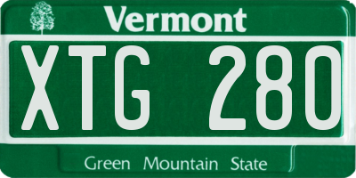 VT license plate XTG280