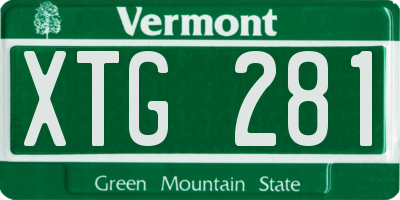 VT license plate XTG281
