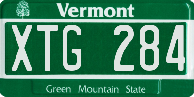 VT license plate XTG284