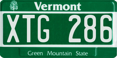 VT license plate XTG286