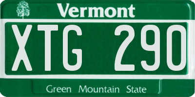 VT license plate XTG290
