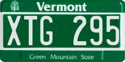 VT license plate XTG295