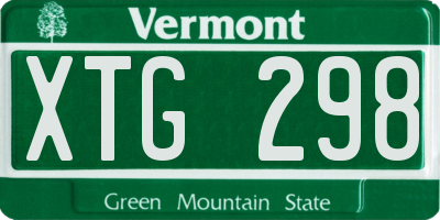 VT license plate XTG298