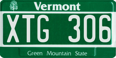 VT license plate XTG306