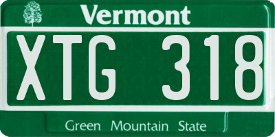 VT license plate XTG318