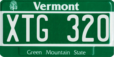 VT license plate XTG320