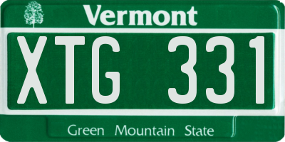 VT license plate XTG331