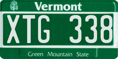 VT license plate XTG338