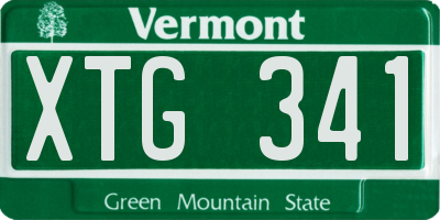 VT license plate XTG341