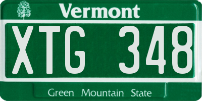 VT license plate XTG348