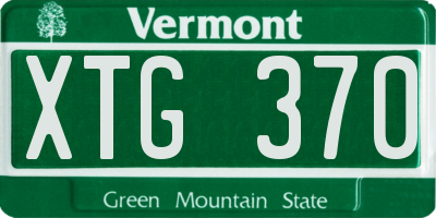 VT license plate XTG370
