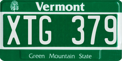 VT license plate XTG379