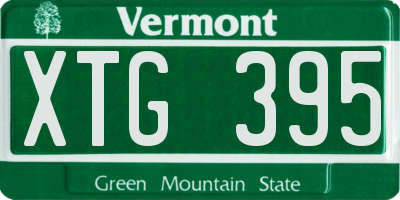 VT license plate XTG395