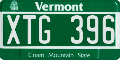 VT license plate XTG396