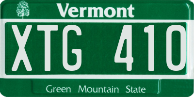 VT license plate XTG410