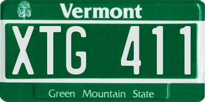 VT license plate XTG411