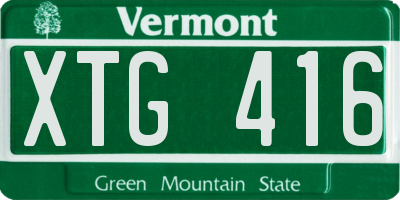 VT license plate XTG416