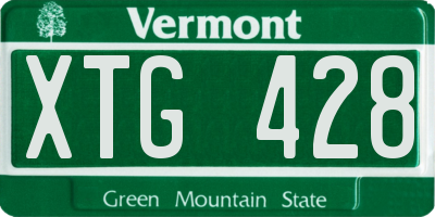 VT license plate XTG428