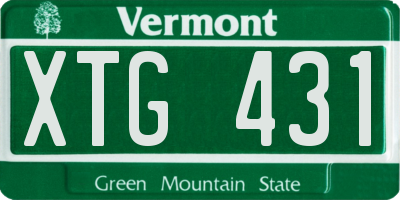 VT license plate XTG431