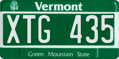 VT license plate XTG435