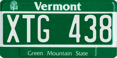 VT license plate XTG438