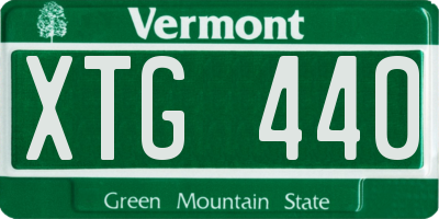 VT license plate XTG440