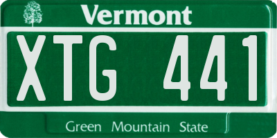 VT license plate XTG441