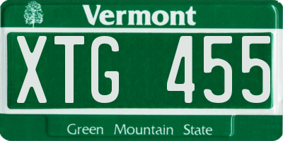 VT license plate XTG455