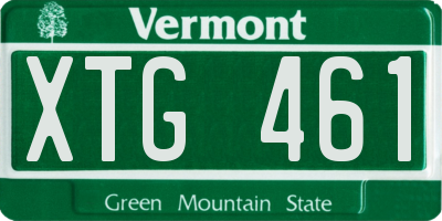 VT license plate XTG461